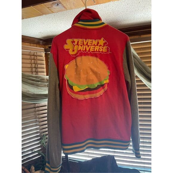 Cartoon Network Steven Universe Chesseburger Hoodie Varsity Jacket/ Sweatshirt S - Picture 10 of 12